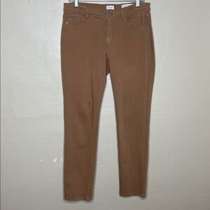 J JILL Denim Brown Authentic Fit Slim Ankle Work Casual Stretchy Mid Rise Jeans